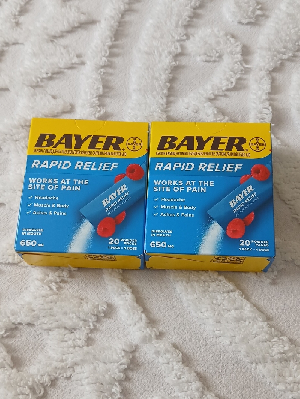 Rapid Relief 650mg Powder Packs - Blue & Yellow